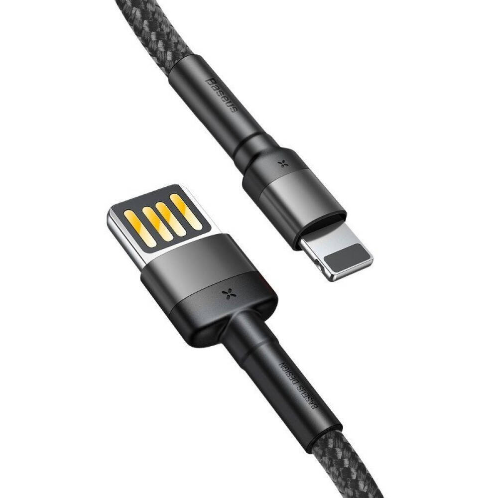 Кабель Baseus CALKLF-HG1 Cafule Cable (special edition) USB to Lightning 1.5A 2m Grey+Black