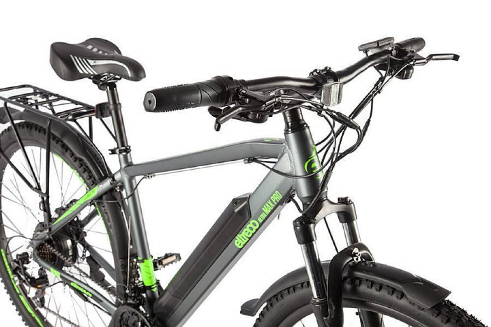 Велогибрид Eltreco Ultra MAX  Серо-зеленый - фото3