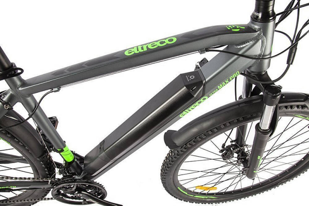 Велогибрид Eltreco Ultra MAX  Серо-зеленый - фото5