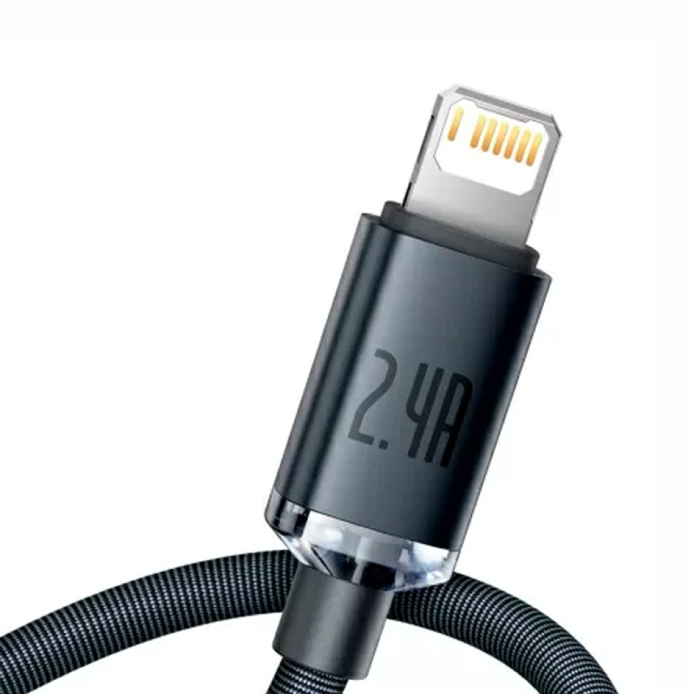 Кабель Baseus CAJY000001 USB to iP 2.4A 1.2m black - фото2