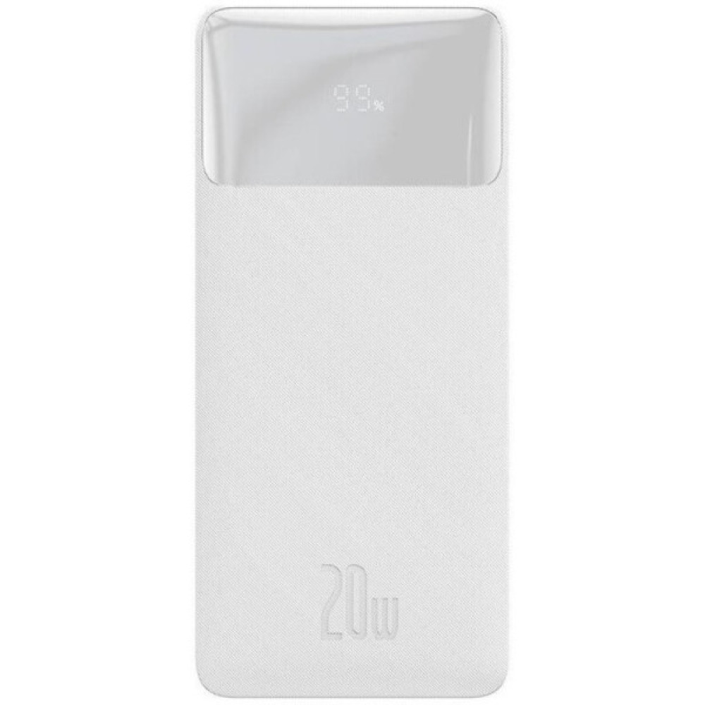 Внешний аккумулятор Baseus PPBD050302 Bipow Digital Display Fast Charge Power Bank 20000mAh 20W Overseas Edition White (модель PPBD20K)