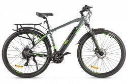 Велогибрид Eltreco Ultra MAX PRO Серо-зеленый - фото