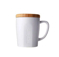 Кружка Xiaomi Tomic Ceramic Cup With Bamboo Cover TC1316U White - фото