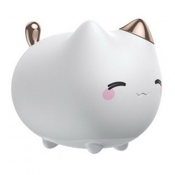Ночник Baseus DGAM-A02 Cute series kitty silicone night light силиконовый White - фото