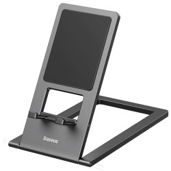 Подставка для смартфона Baseus LUKP000013 Foldable Metal Desktop Holder Gray - фото