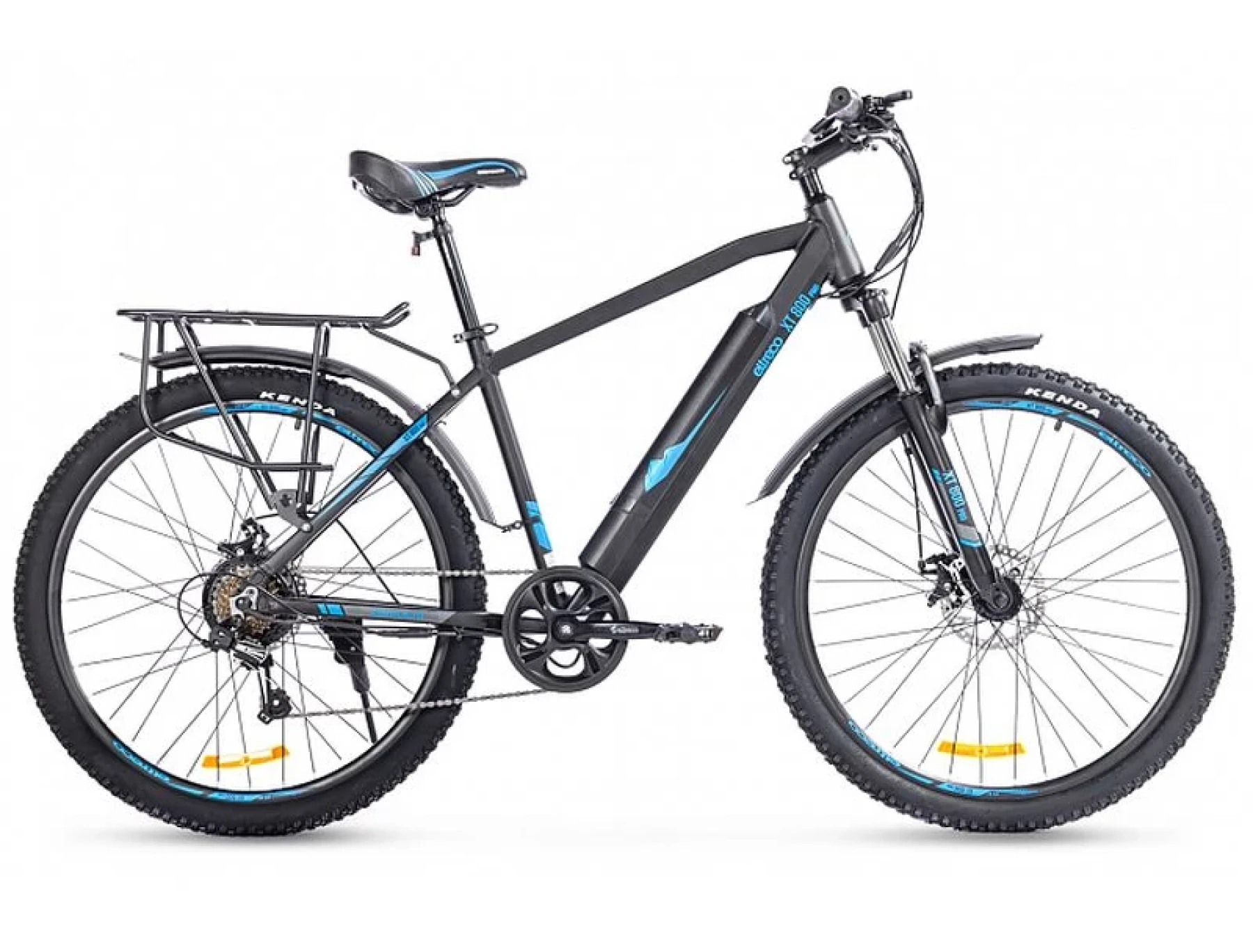 Велогибрид Eltreco XT 800 Pro черно-синий-2671 - фото