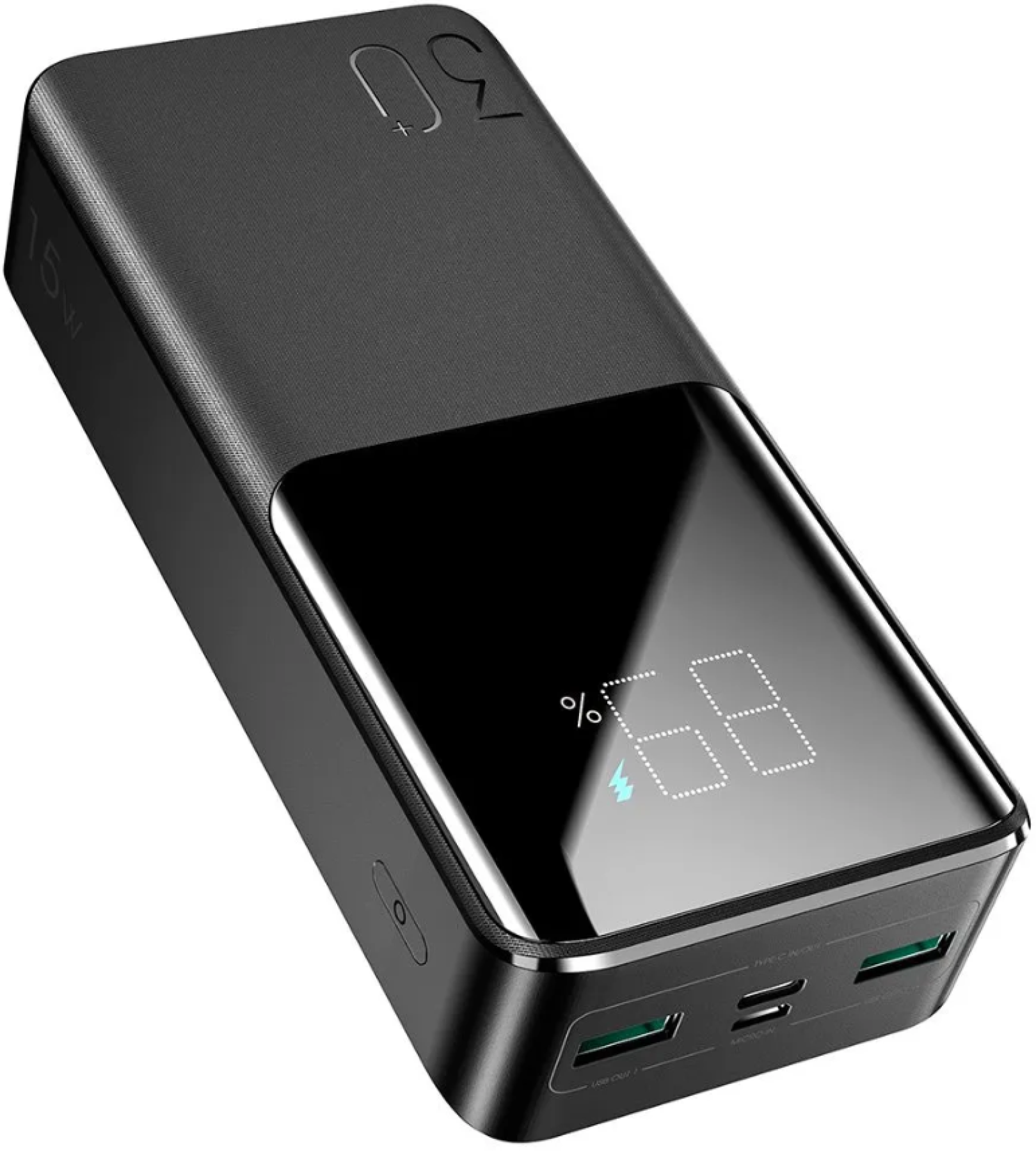 Внешний аккумулятор Joyroom power bank 15w 30000mAh PD QC3.0 AFC black (JR-T015) - фото